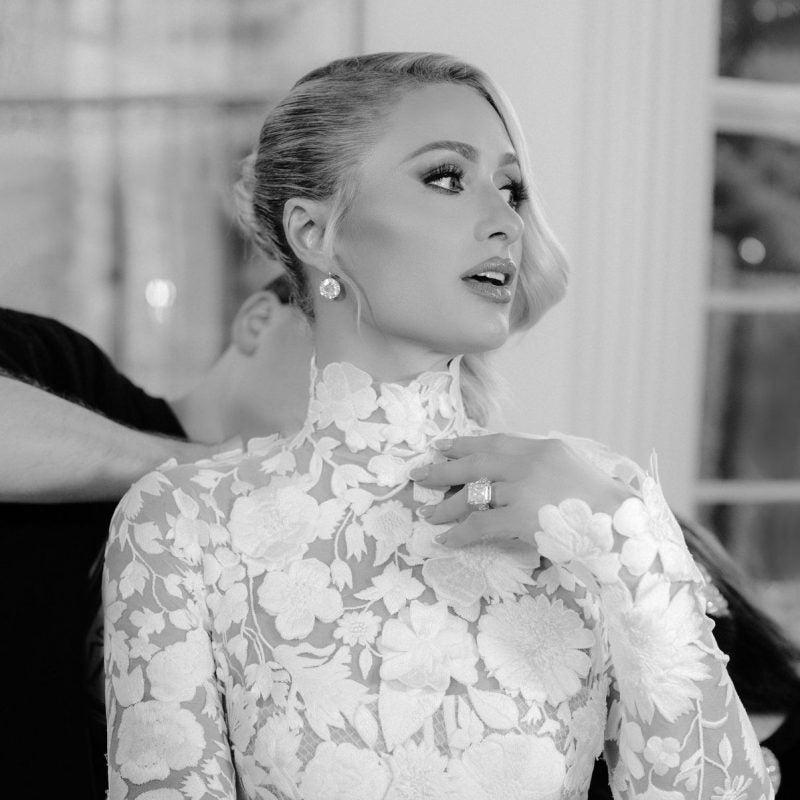 Paris Hilton's wedding hair and makeup